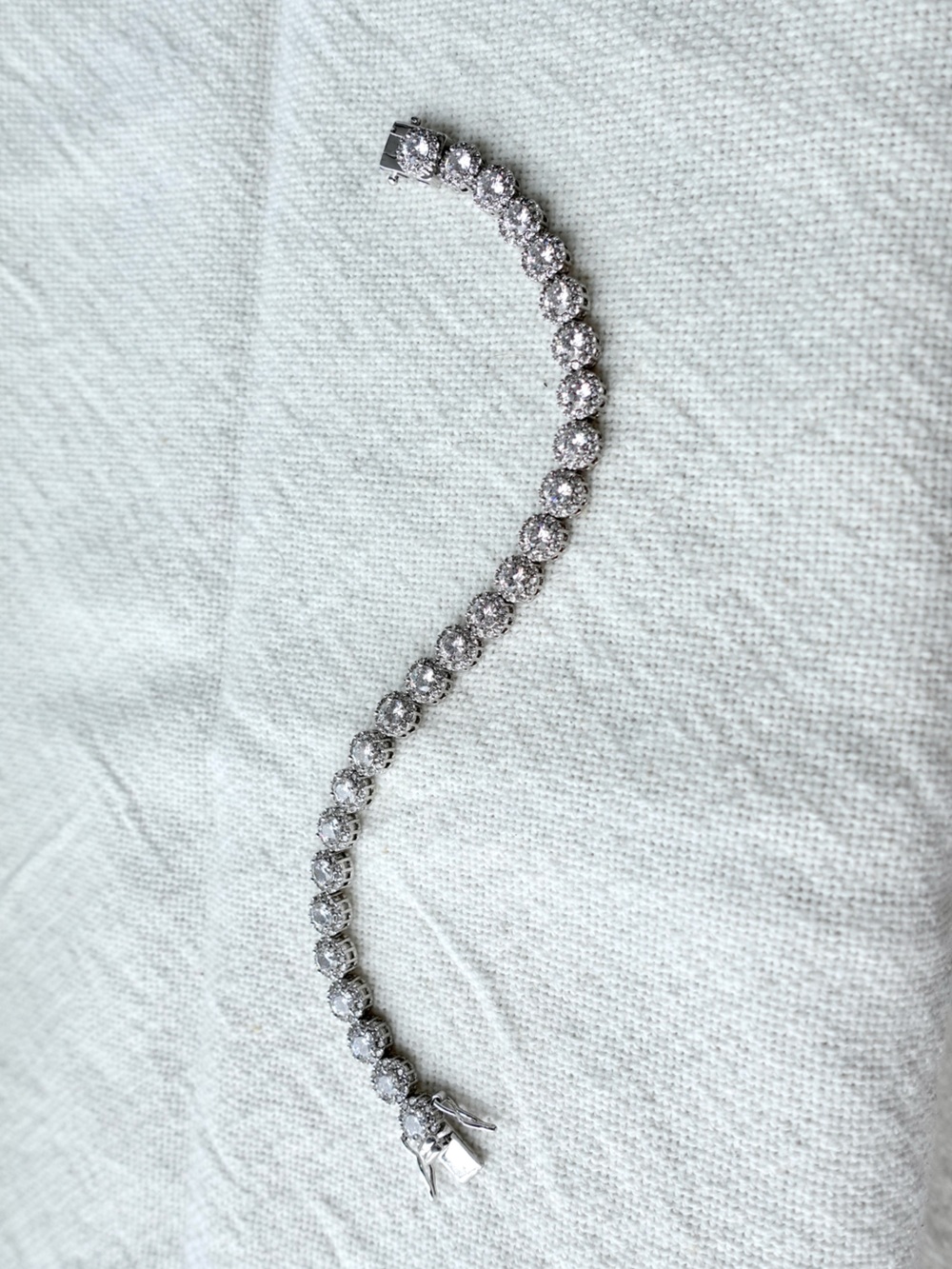 NEW! Rhodium Plated Premium CZ Stones | Bracelet - Picture 4 of 5